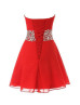 Chiffon Beads Sweetheart Neckline Short Prom Dress 